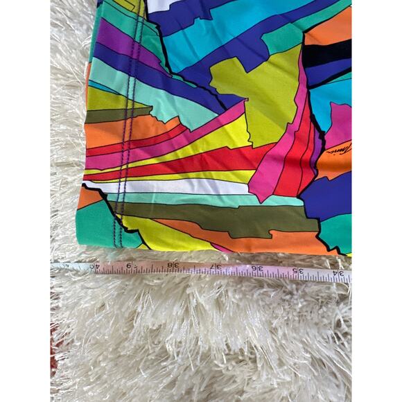 Trina Turk Viva La Vida Wide Leg Pants | Size Small | Multicolor Tropical Print - Picture 7 of 8